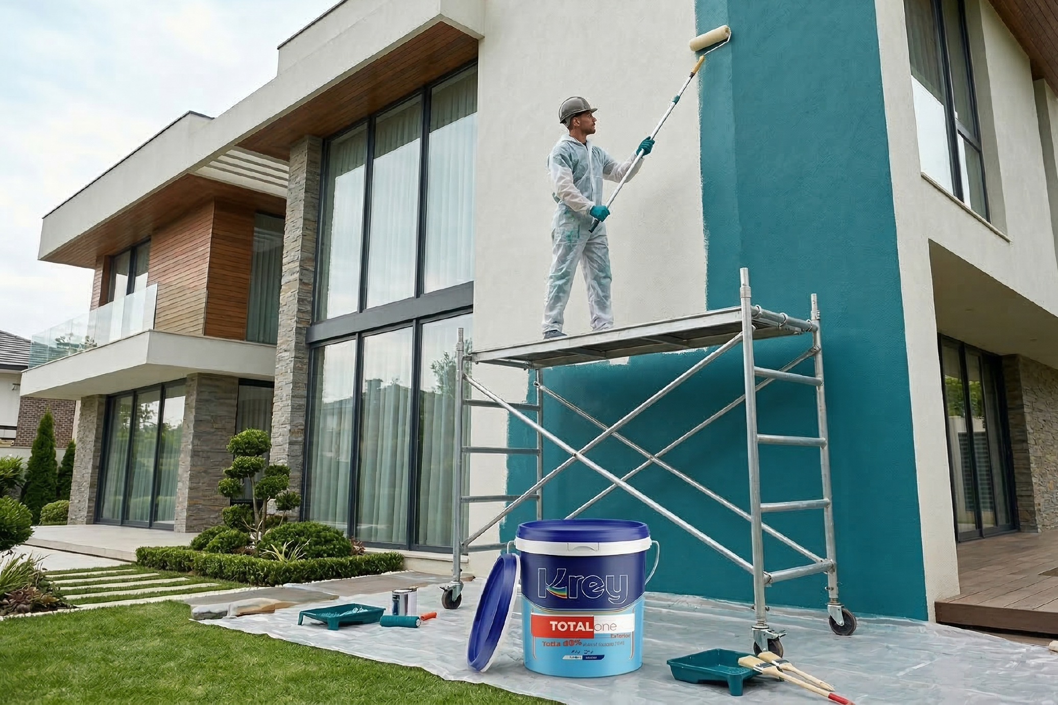 Thi công sơn ngoại thất